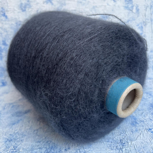 Kid Mohair Yarn 70%, Silk Yarn 30%, Yarn for knitting-Gray. Per 100 gr