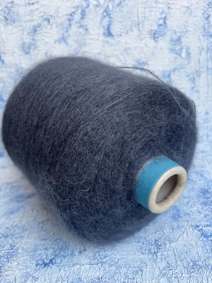 Kid Mohair Yarn 70%, Silk Yarn 30%, Yarn for knitting-Gray. Per 100 gr