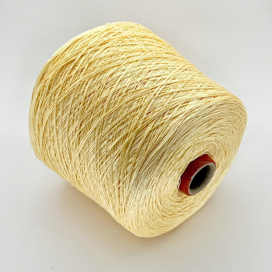 Lino yarn on Cone 100%, Nm 8/39, Storai, Color Yellow. Per 100 gr