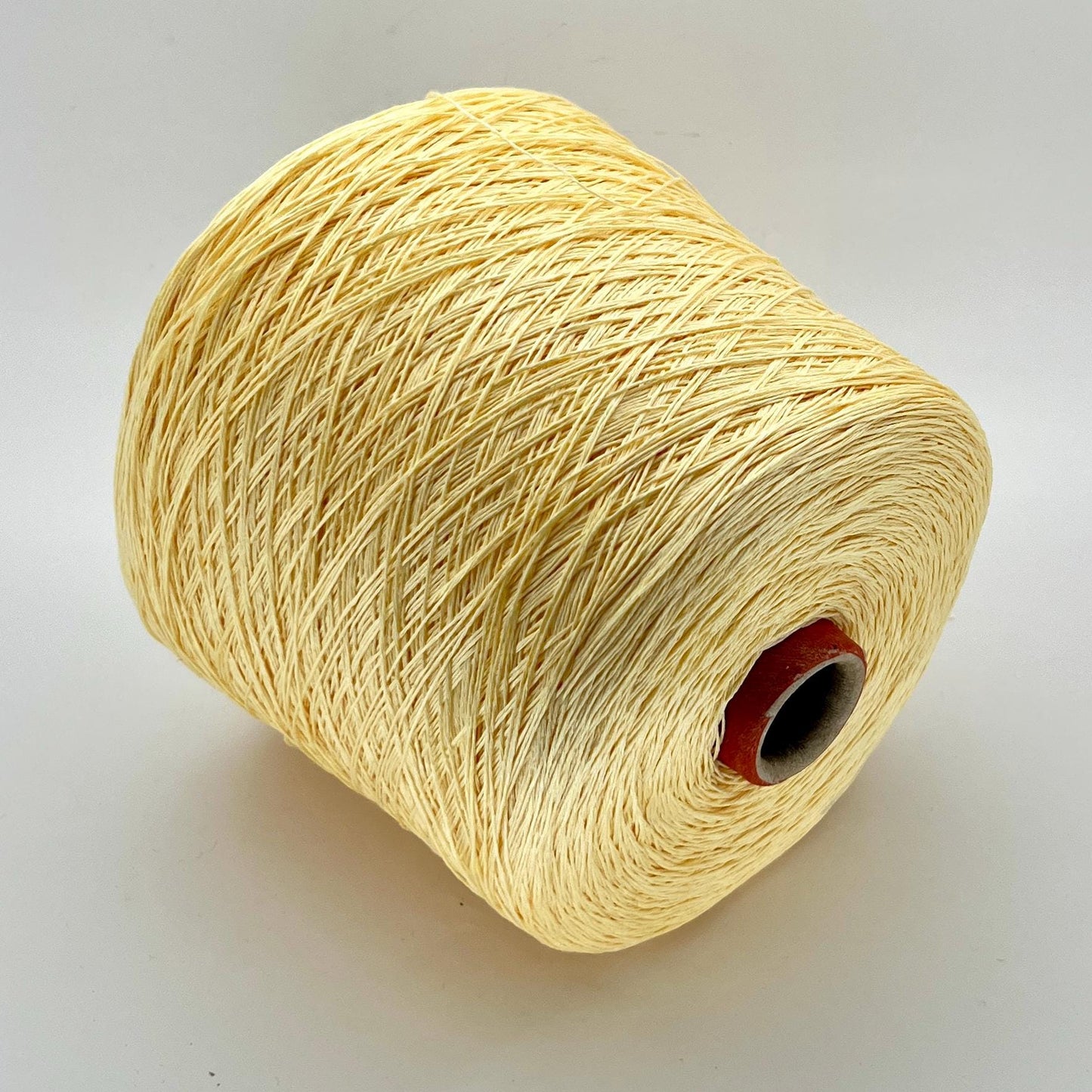 Lino yarn on Cone 100%, Nm 8/39, Storai, Color Yellow. Per 100 gr