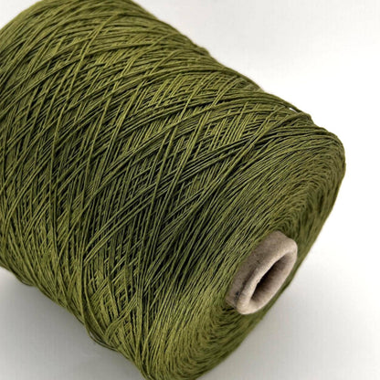 Lino yarn on Cone 100%, Nm 8/39, Storai, Color Verde. Per 100 gr