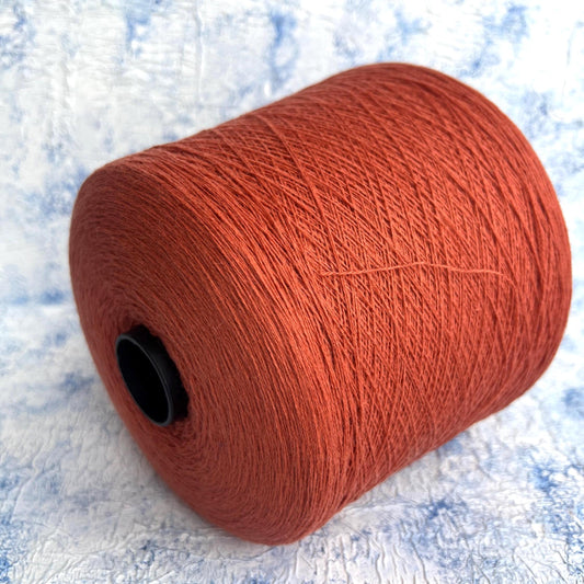 Cashmere yarn 100% for knitting,Todd&Duncan Yarn. Terracotta.Per 100 gr