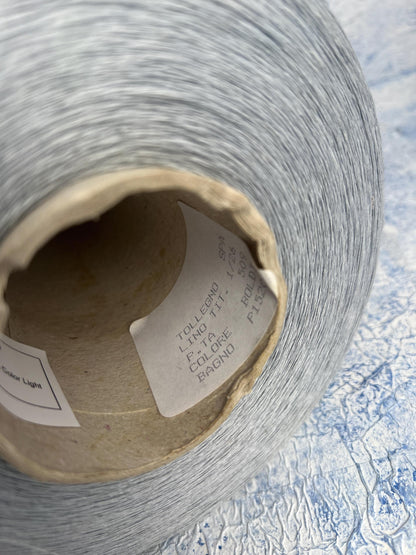Linen  Yarn  100%, Nm 1/26, Tollegno SPA, Color Light Blue.Per 100 gr