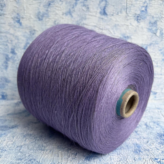 Linen Yarn on Cone 100%, Tollegno SPA yarn, Color Lavender. Per 100 gr