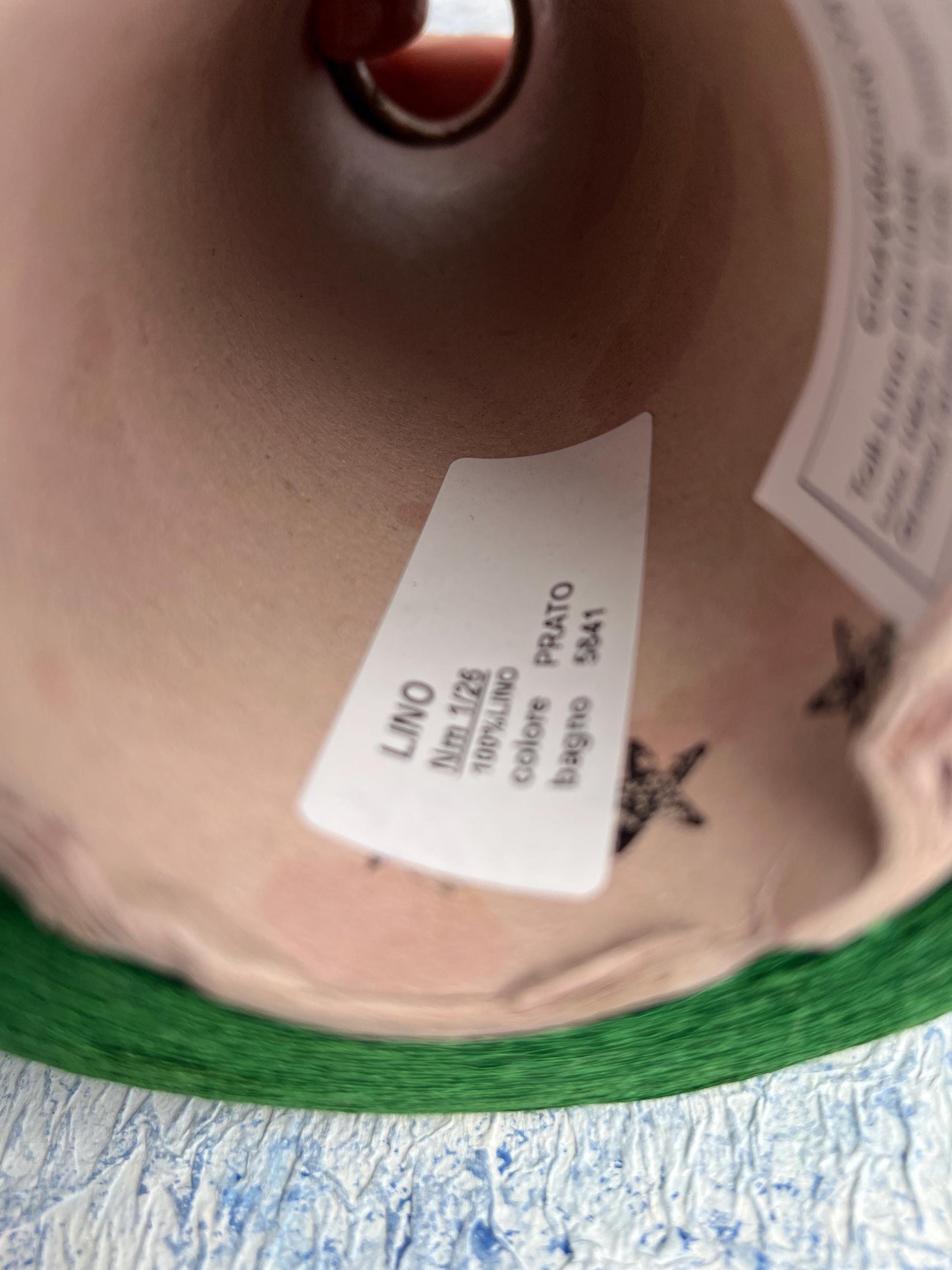 Linen yarn 100%, Yarn for knitting,Tollegno,Color Grassy Green. Per 100 gr