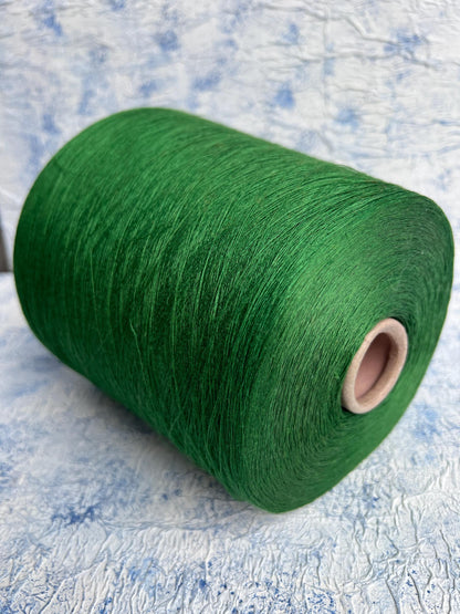 Linen yarn 100%, Yarn for knitting,Tollegno,Color Grassy Green. Per 100 gr