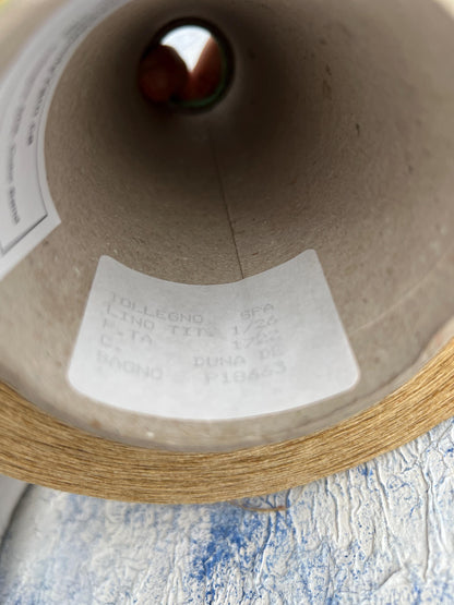 Linen Yarn 100%, Yarn for knitting,Tollegno yarn, Color Sand. Per 100 gr