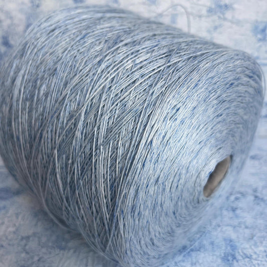 100% Linen yarn. Linen Italian Yarn for Knitting. Color: Sky Blue. Per 100 gr