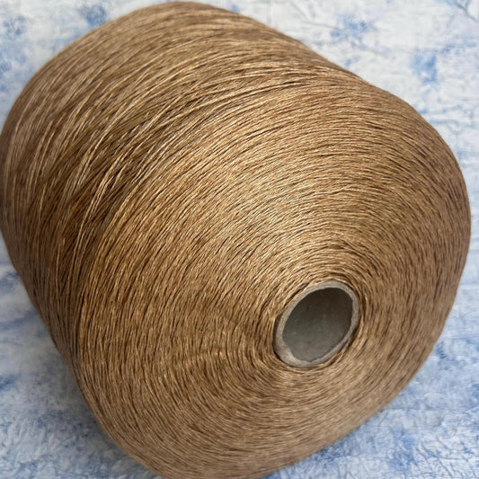 100% Linen yarn. Linen Italian Yarn for Knitting. Color: Caramello. Per 100 gr