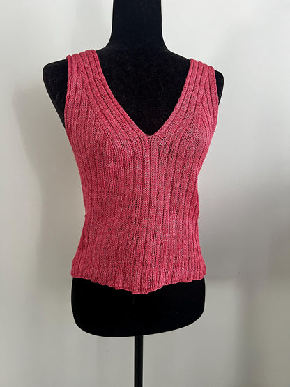 100% Linen yarn on cone. Linen Italian Yarn for Knitting. Color: Salvia. Per 100 gr
