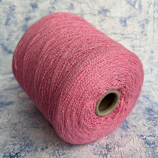 Cotton Chanel. 88% Cotton yarn, 3% Cashmere, 9% PA. Rosa.Per 100 gr