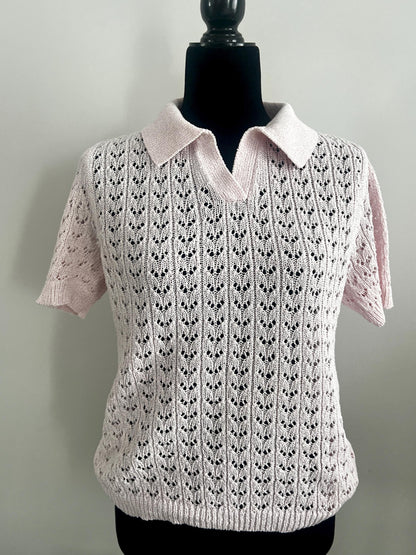 Cotton Chanel. 88% Cotton yarn, 3% Cashmere, 9% PA. Pink pastel.Per 100 gr