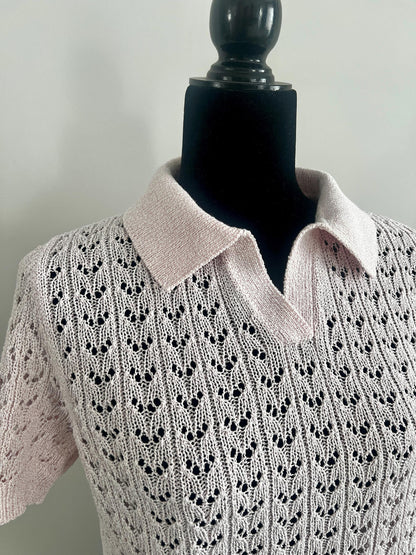 Cotton Chanel. 88% Cotton yarn, 3% Cashmere, 9% PA. Pink pastel.Per 100 gr