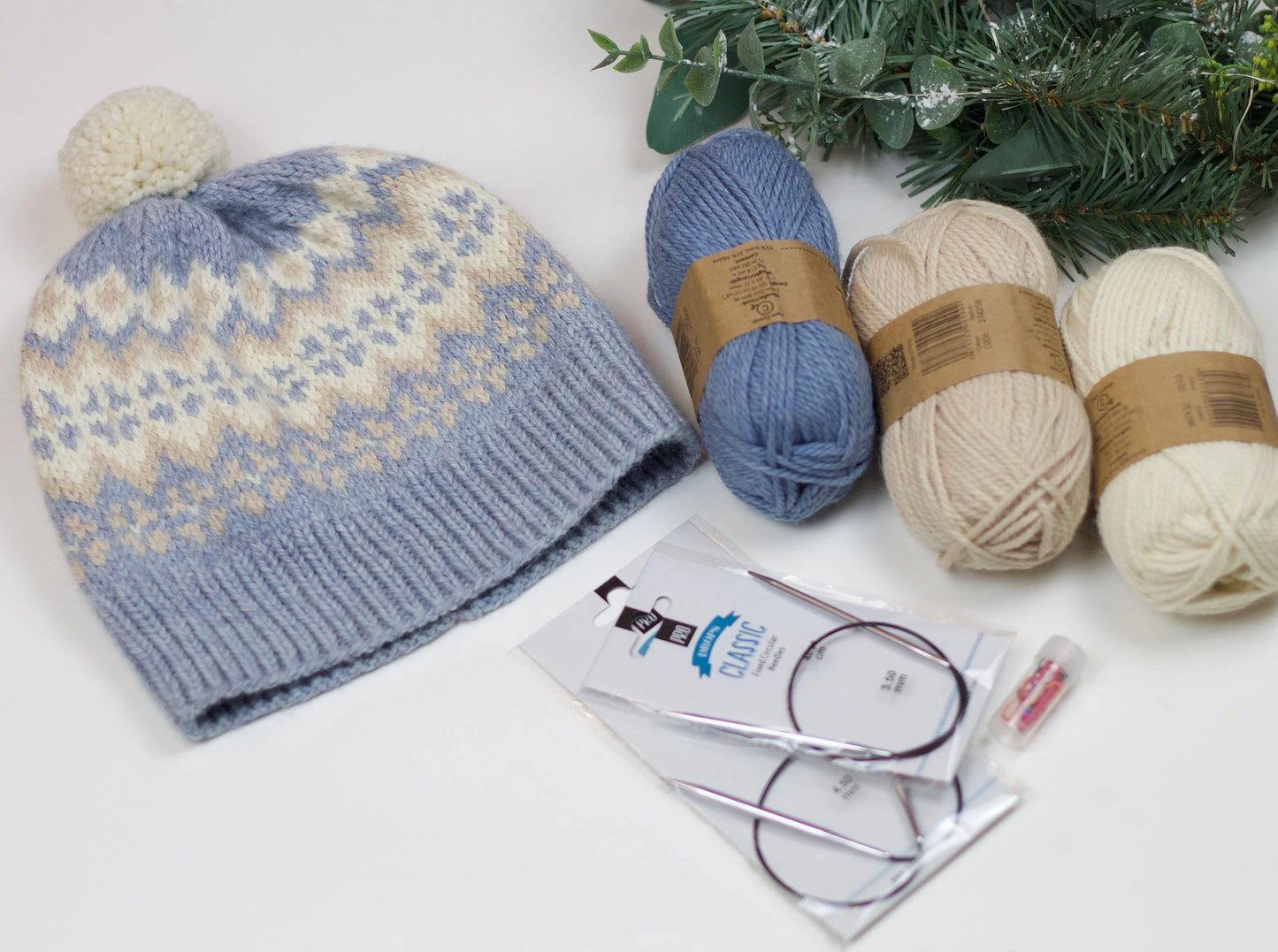 Winter hat knitting pattern,Easy knit pattern fair isle hat