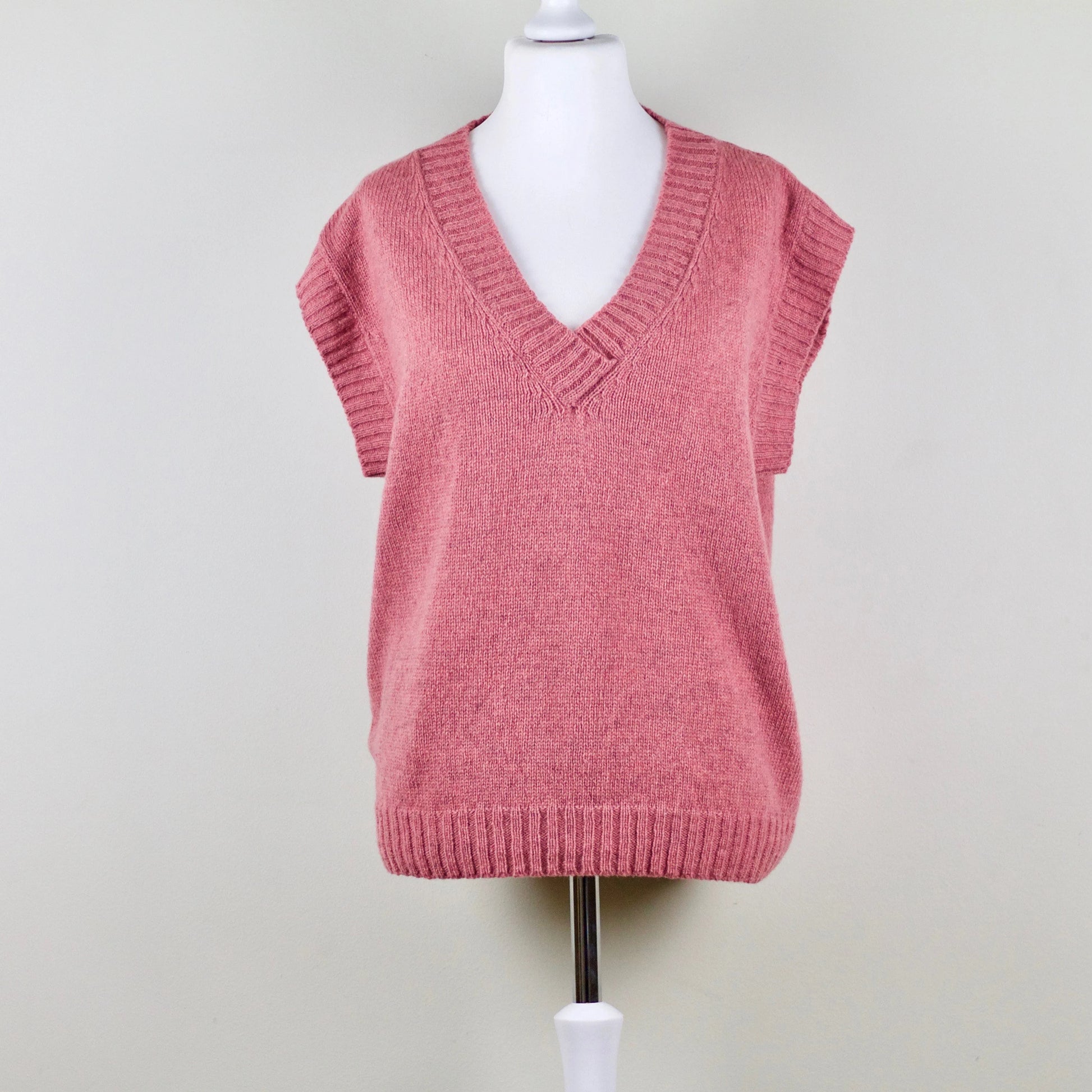 Fashion Wool Knitted Sweater Vest Sleeveless Pullover Knitwear