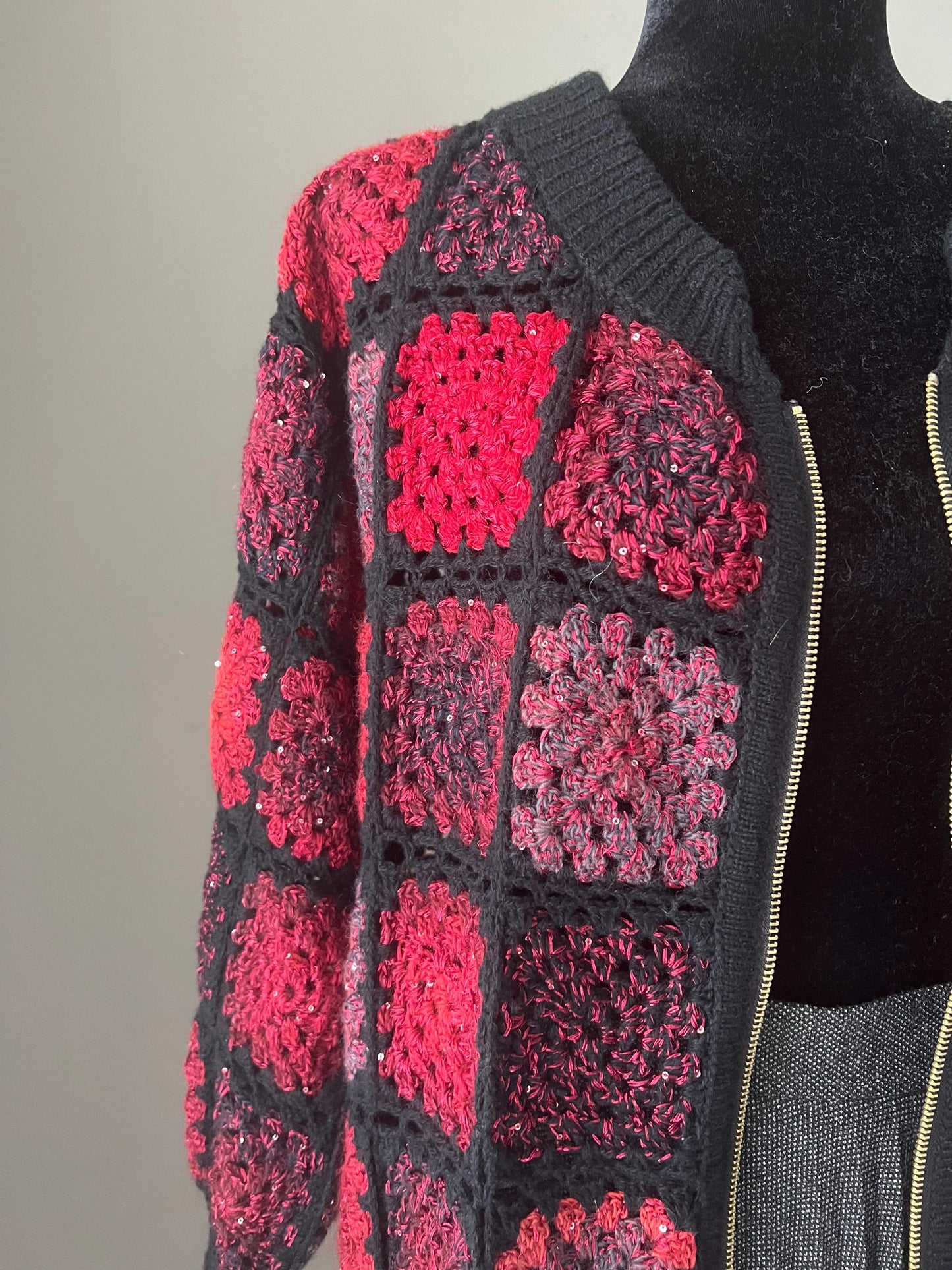 Granny Square Cardigan is crafted from premium quality yarn.