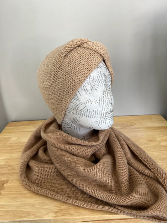 Cocooned Comfort: Winter Headband and Cashmere Shawl Set, Embracing Warmth with 100% Wool Headband and Luxurious Cashmere Shawl