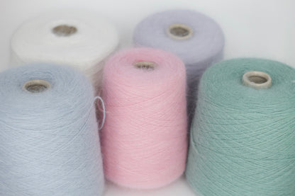 Angora yarn - 80/20% Angora yarn & Polyamide yarn, Italian Yarn, Yarn on Cone. per 100 gr