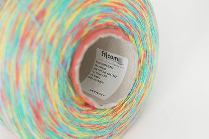 Reference: FILCOM COTTENE LINO yarn. Fiber Composition: 40% Cotton yarn, 60% Linen Yarn. Yarn Color: STAMPATO multicolor. Versatile Creativity: Whether you're an enthusiast of hand knitting or machine crafting. You can buy this beautiful yarn at our yarn store in Canada.