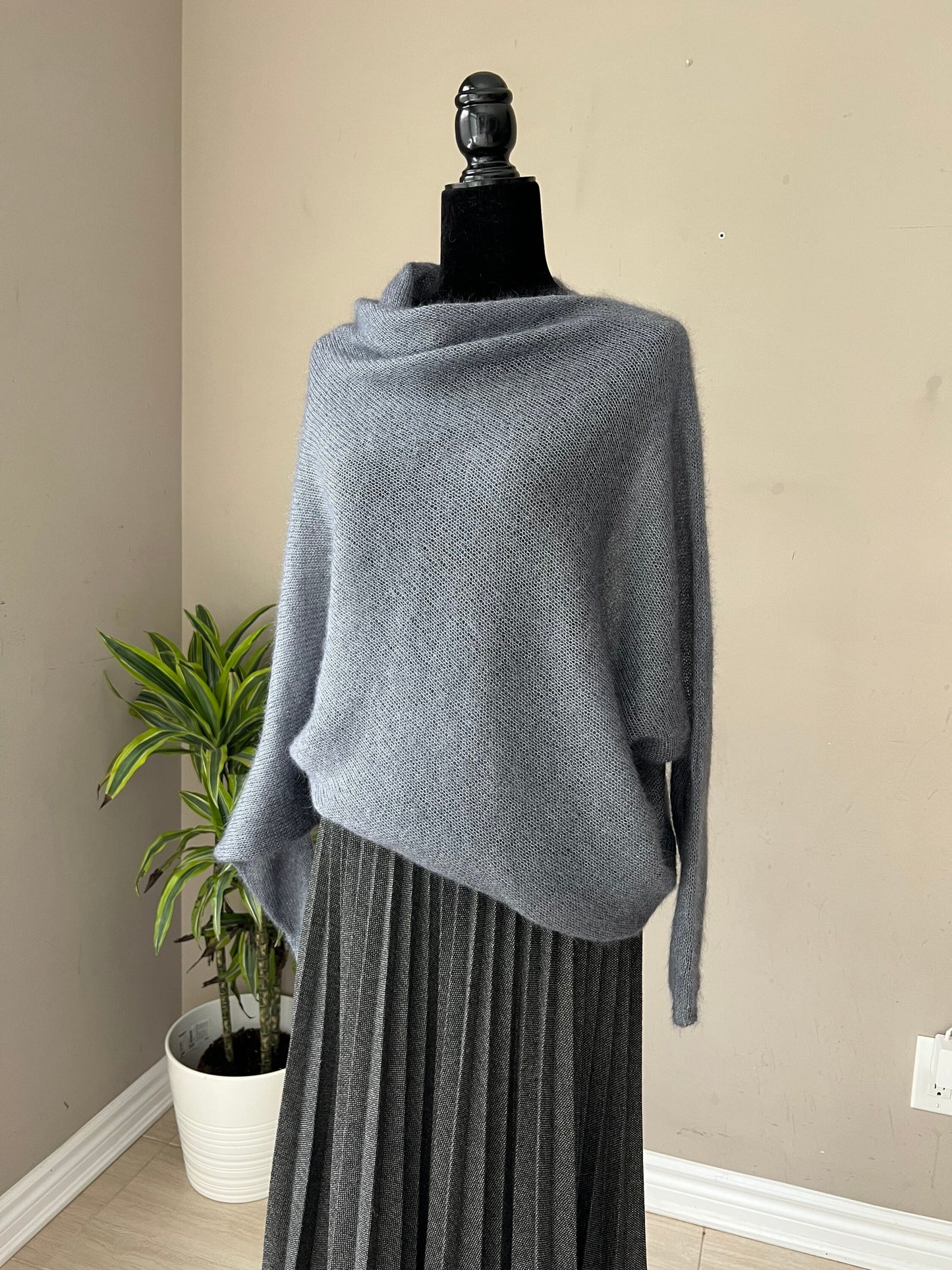 Handmade mohair sweater. 70% mohair, 30% silk