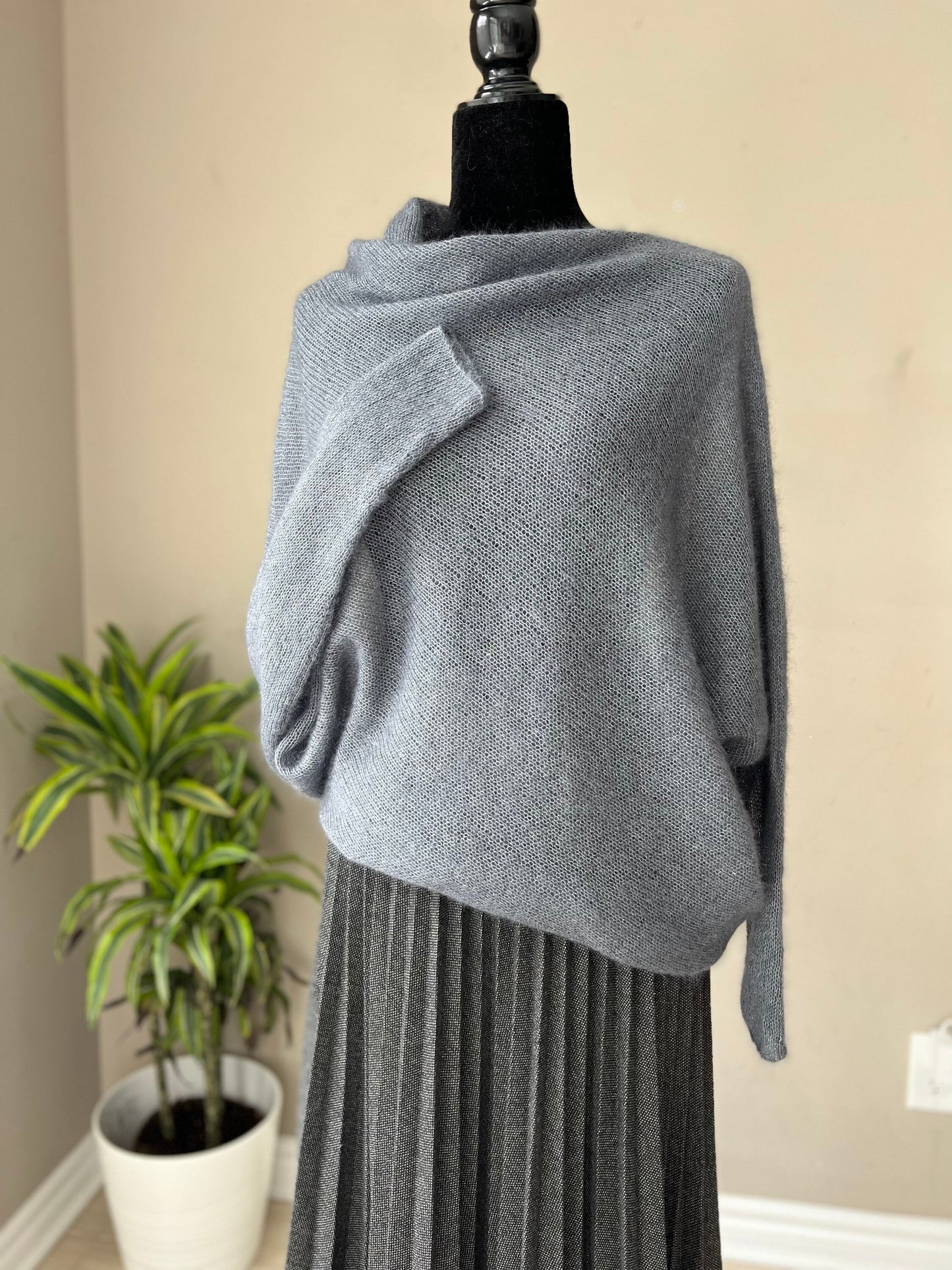 Handmade mohair sweater. 70% mohair, 30% silk