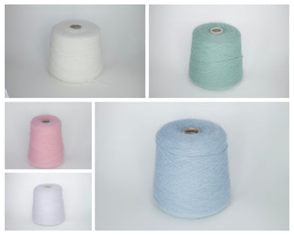 Angora yarn - 80/20% Angora yarn & Polyamide yarn, Italian Yarn, Yarn on Cone. per 100 gr