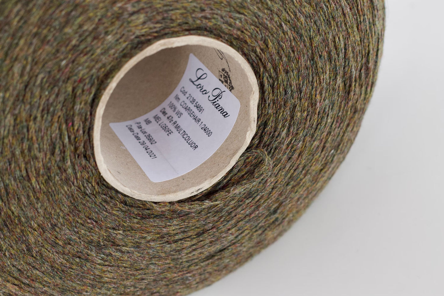 Cashmere Yarn 100%, Coarsehair Loro Piana 2138 54691, Dark Olive