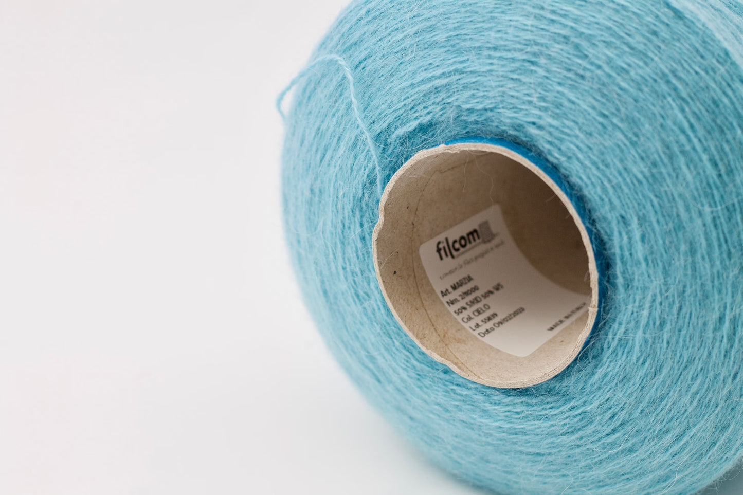 50% Kid Mohair Yarn - 50% Cashmere Yarn, Yarn on Cone, Filcom, per 100 gr