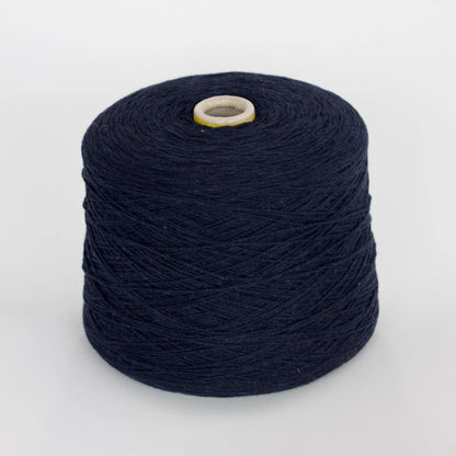 100% Cashmere yarn. Lopo Piana Coarsehair Yarn - 100 g/ 400m - Fine yarn , Hand Knitting, Machine Knitting, Yarn on Cone. Fiber: 100% Lopo Piana Coarsehair cashmere Yarn. 2/24000 in 3 threads 100%WS. Yardage per 100g: 400m per 100g / 437 yards per 3.52oz. Colour: MALZELLO (Navy blue)