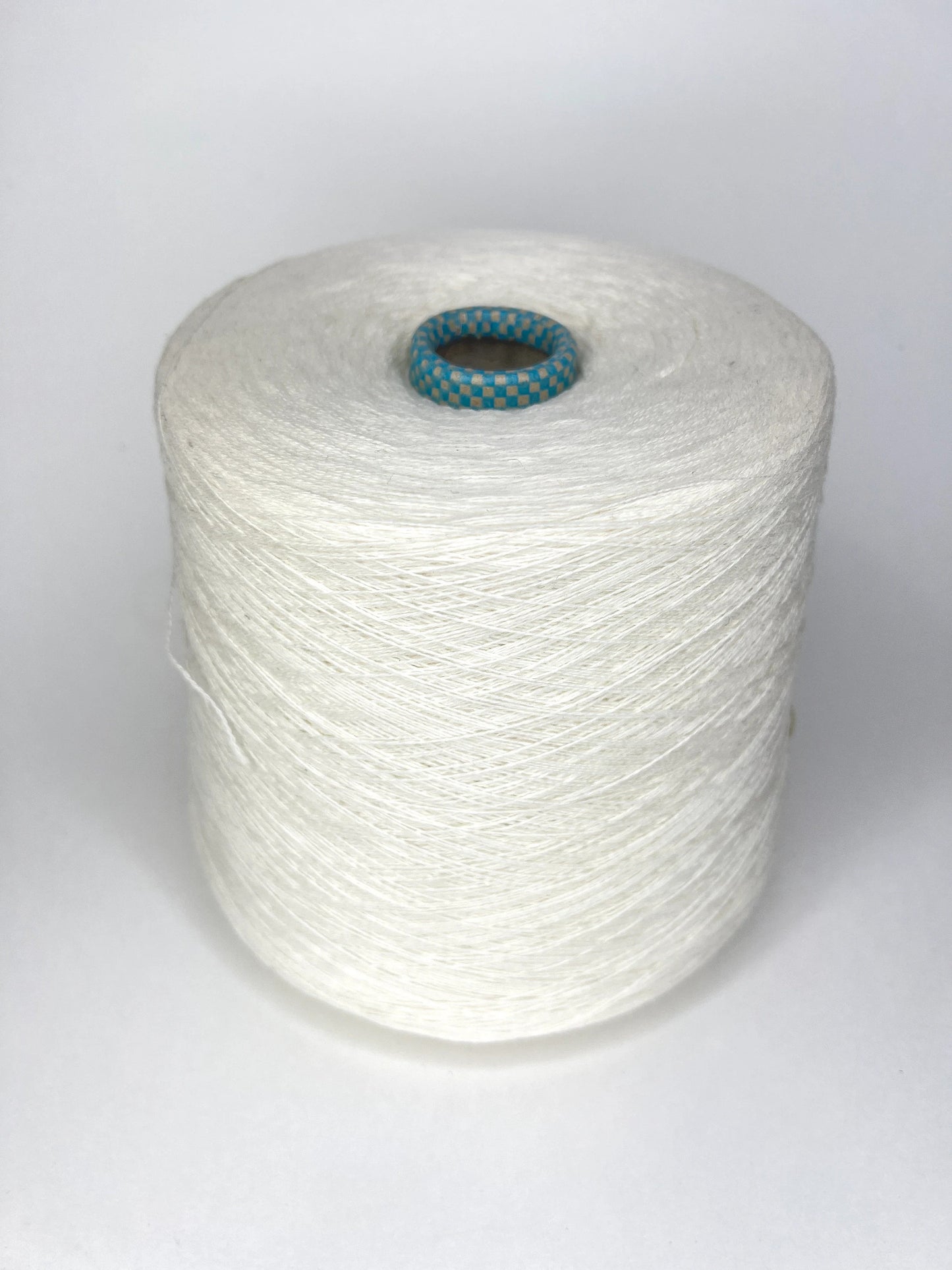 Cashmere Yarn 100%, Yarn on Cone. Nm 2x2/28, Cariaggi, White, per 100 gr