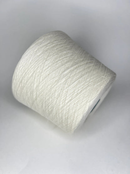 Cashmere Yarn 100%, Yarn on Cone. Nm 2x2/28, Cariaggi, White, per 100 gr