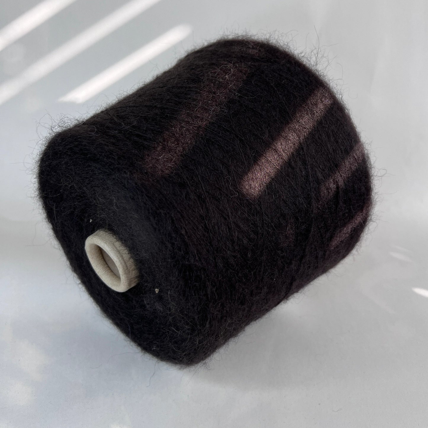 Super Kid Mohair Yarn 70%, Poliamide Yarn 30%, Yarn for knitting. Dark Brown, per 100 gr