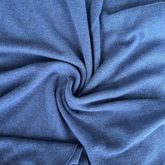 Handcrafted Blue Cashmere Scarf: Vibrant Winter Fashion and a Gift of Italian Luxury from Loro Piana.