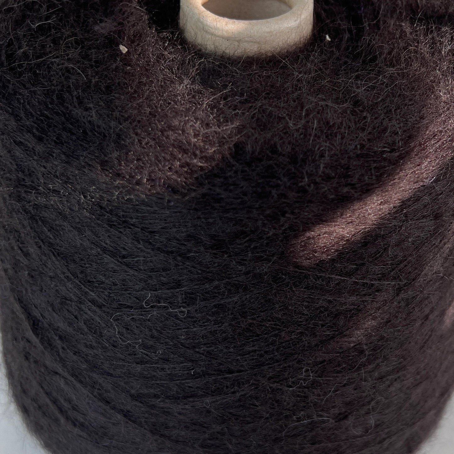 Super Kid Mohair Yarn 70%, Poliamide Yarn 30%, Yarn for knitting. Dark Brown, per 100 gr