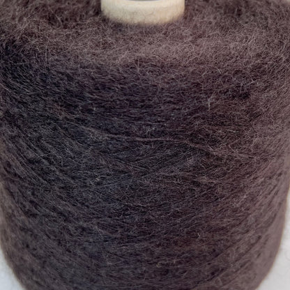 Super Kid Mohair Yarn 70%, PA Yarn 30%, Yarn on Cone. Brown (Moro Un), per 100 gr