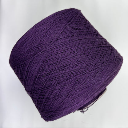 Material: 100% Merino Wool Yarn by Filpucci Industrie - Art: UPWOOL. Yarn Color: Deep Purple. This yarn boasts the exceptional quality of 100% pure Merino wool. This yarn can be purchased at our yarn store in Canada.