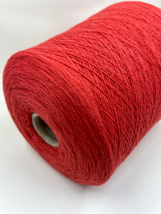 Premium 100% Cashmere Yarn - Loro Piana - Nm 2/27 Weight - Vibrant Red, per 100 gr