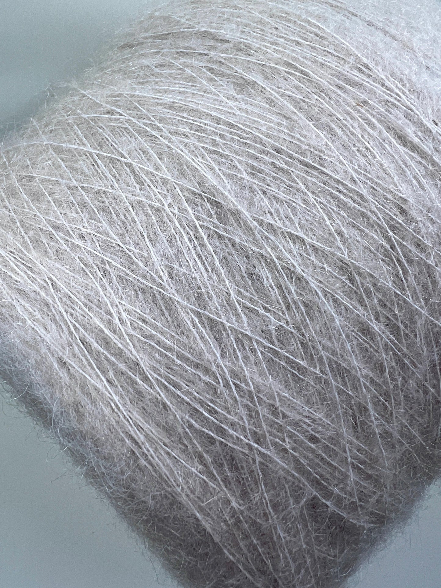 Premium SuperKid Mohair Yarn.Yarn on Cone. Light Beige. Profilo Gloria. Per 100 gr.