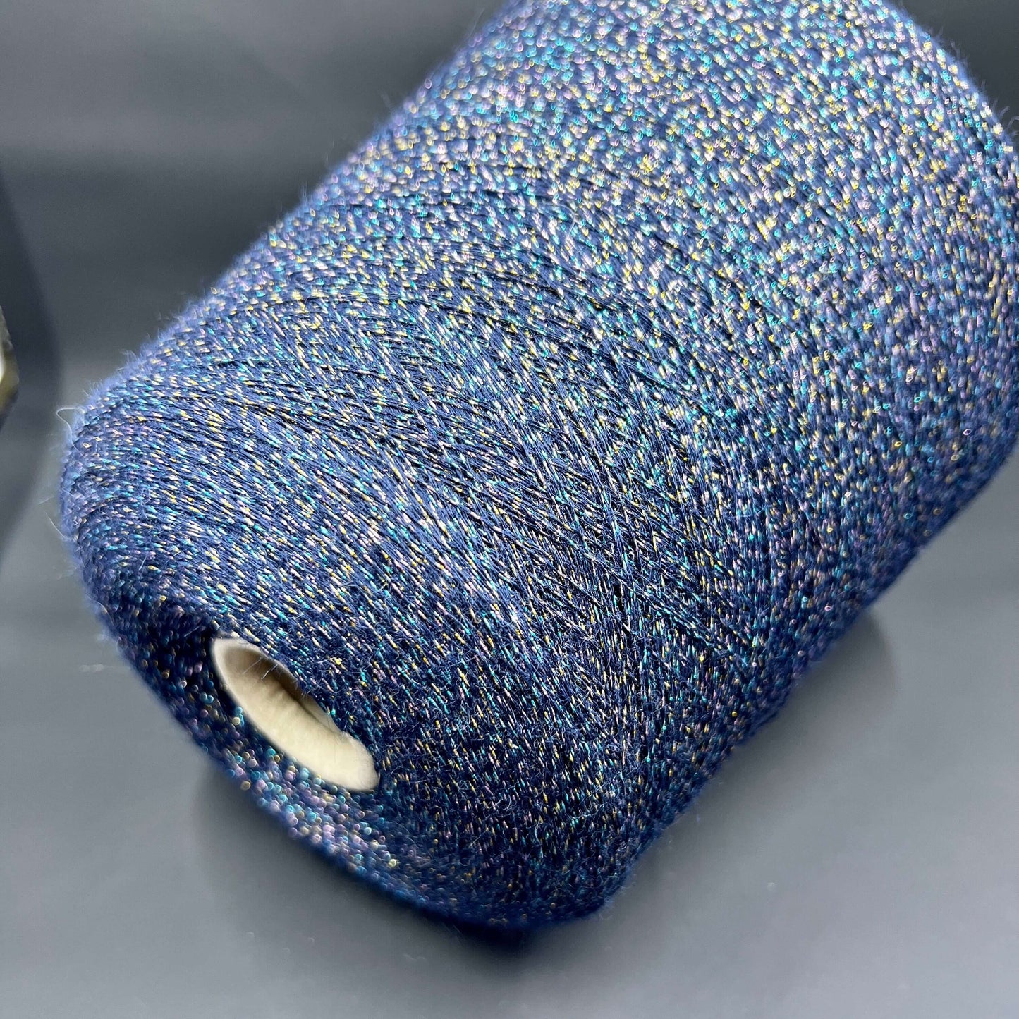 BRILLE Italian Fine Yarn - Merino yarn 95%, Lurex 5% - Nm 1/13000 - Blue - 100g | 1300m - Lace Weight, per. 100 gr.