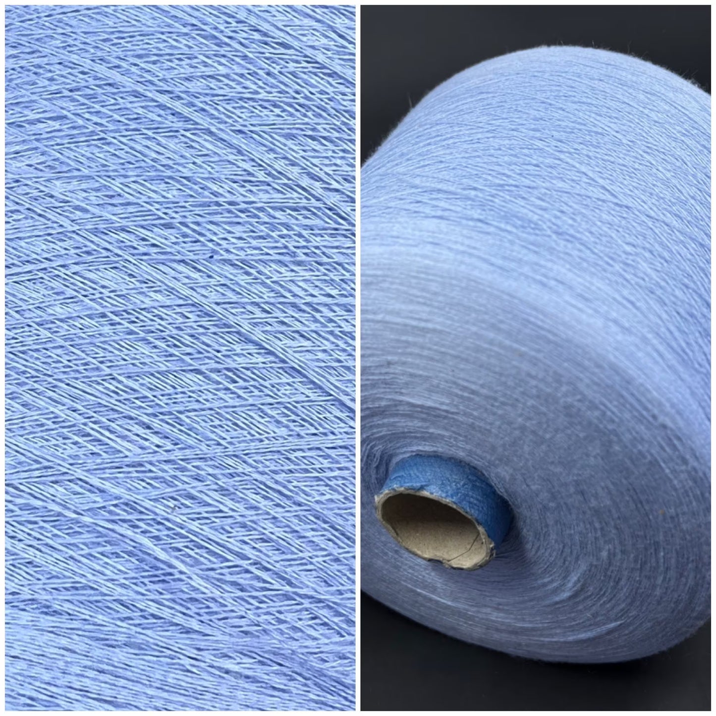 Bagno, Nm 30/2, 85% Cotton, 15% Ws, FILARTEX SPA, Color Sky, per 100 gr. Italian Fine Yarn, yarn on cone, Hand Knitting, Machine Knitting