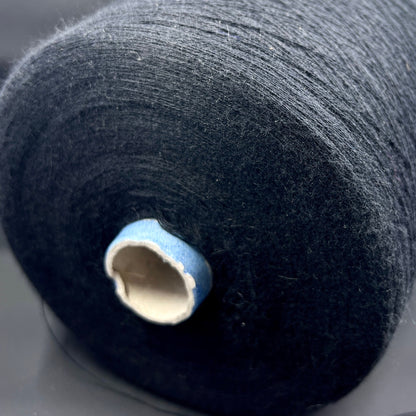 Bagno, Ne 30/2, 85% Cotton, 15% Ws, FILARTEX SPA, Color Nero (Black), per 100 gr. Italian Fine Yarn, yarn on cone, Hand Knitting, Machine Knitting