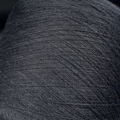 Bagno, Ne 30/2, 85% Cotton, 15% Ws, FILARTEX SPA, Color Nero (Black), per 100 gr. Italian Fine Yarn, yarn on cone, Hand Knitting, Machine Knitting