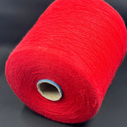 Bagno, Ne 30/2, 85% Cotton, 15% Ws, FILARTEX SPA, Color Red, per 100 gr. Italian Fine Yarn, yarn on cone, Hand Knitting, Machine Knitting