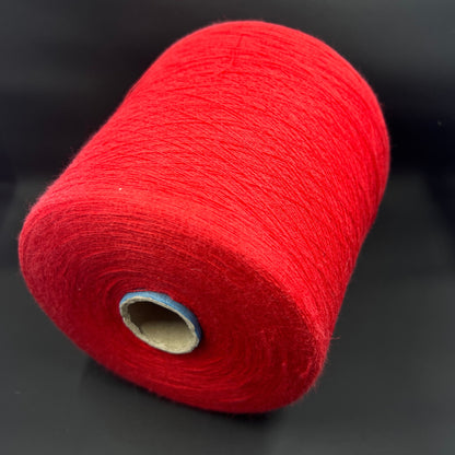 Bagno, Ne 30/2, 85% Cotton, 15% Ws, FILARTEX SPA, Color Red, per 100 gr. Italian Fine Yarn, yarn on cone, Hand Knitting, Machine Knitting