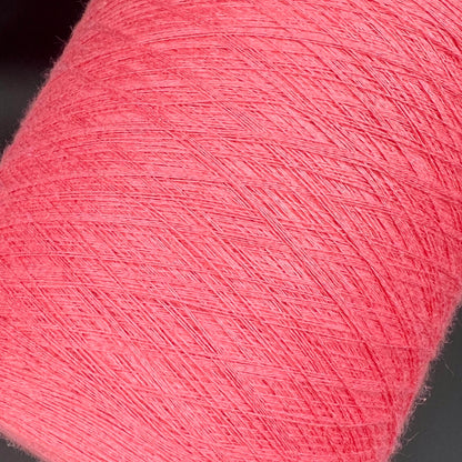 Bagno, Nm 30/2, 85% Cotton, 15% Ws, FILARTEX SPA, Color Coral, per 100 gr. Italian Fine Yarn, yarn on cone, Hand Knitting, Machine Knitting