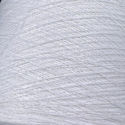 Bagno, Nm 30/2, 85% Cotton, 15% Ws, FILARTEX SPA, Color Blanco (White), per 100 gr. Italian Fine Yarn, yarn on cone, Hand Knitting, Machine Knitting