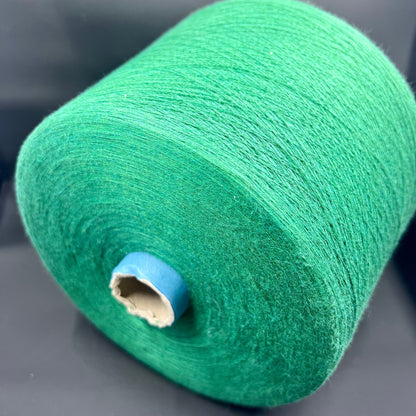 Bagno, Nm 30/2, 85% Cotton, 15% Ws, FILARTEX SPA, Color GREEN, per 100 gr. Italian Fine Yarn, yarn on cone, Hand Knitting, Machine Knitting