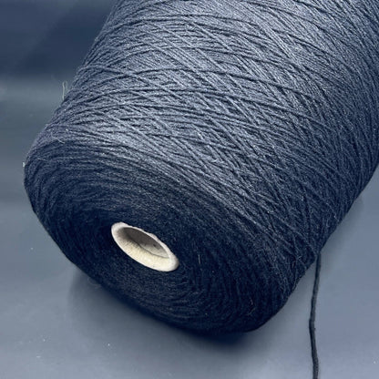 Cashmere 67%, Silk 28%, Pl 5%, Nm 1/4500, Loro Piana B088 8010,  NERO (Black), per 100 gr. Italian Fine Yarn, yarn on cone, Hand Knitting, Machine Knitting