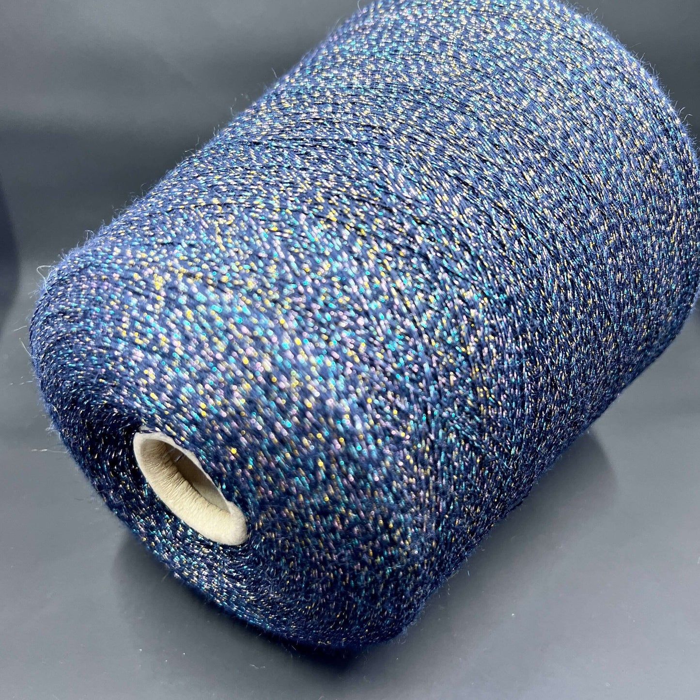 BRILLE Italian Fine Yarn - Merino yarn 95%, Lurex 5% - Nm 1/13000 - Blue - 100g | 1300m - Lace Weight, per. 100 gr.