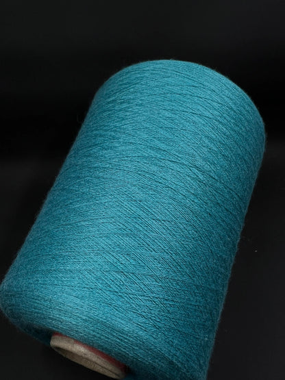 Cashmere 70%, SE 30%,Royal  2/58, Loro Piana-P158 7145R, Color Petrolio, per 100 gr. Italian Fine Yarn, yarn on cone, Hand Knitting, Machine Knitting